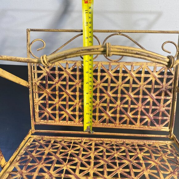 Large Brass Folding Book Stand Art Easel, Adjustable Book Display Stand, Ornate - Picture 5 of 10